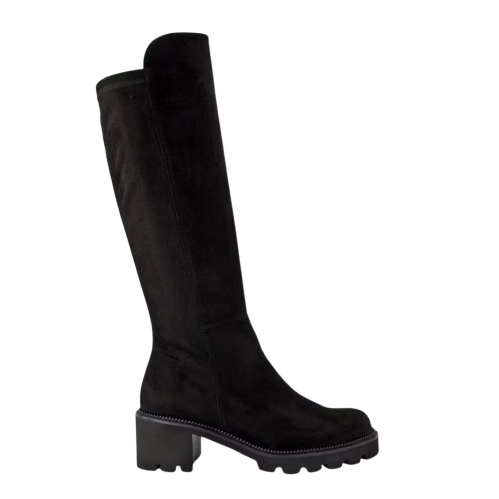 Tall Leather boots. Black long boot. US sizing